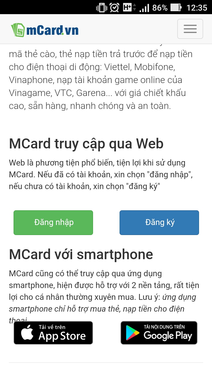 Hướng dẫn mua thẻ BIT qua MCard.vn